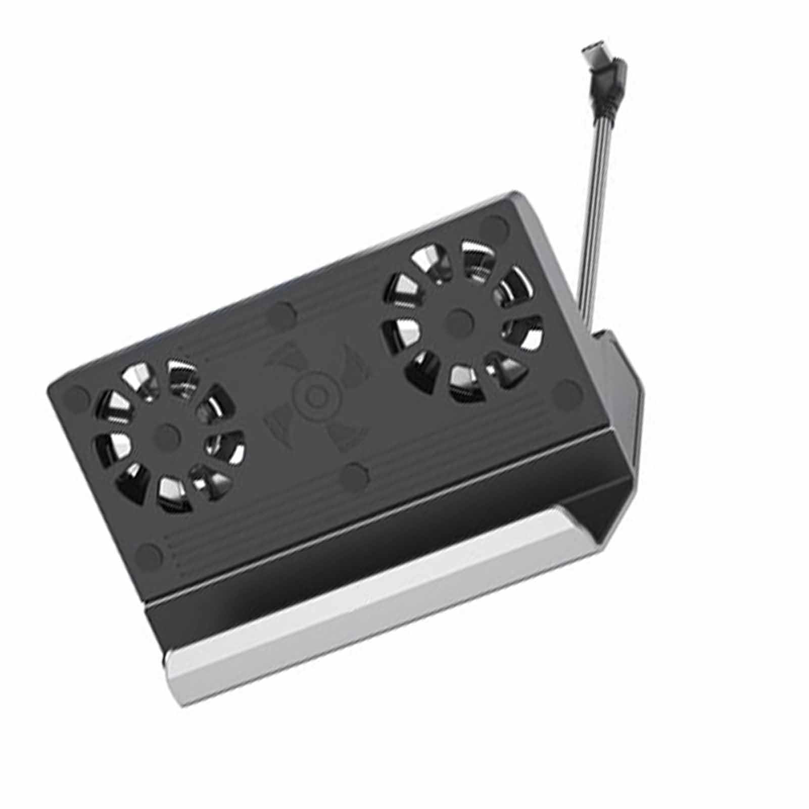 Ausla Stacja Dokująca Typu C Przenośny Koncentrator USB C z Podwójnym Wentylatorem Hub do Gier Stacja Dokująca 9 W 1 4K 60 Hz 100 W PD RJ45 USB do Konsoli Gier Konfiguracja Biurka Podróżnego