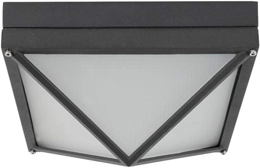 Sunset Lighting F9029-31-3K LED 10-1/4IN Square Bulkhead 12W 120V DIM Frost Glass,Black