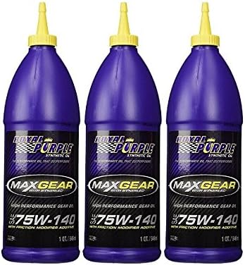 Royal Purple 01301 Max-Gear Synthetic Gear Lube Oil 75W-140 Pack of 3 Quarts by Royal Purple