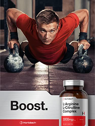 Horbäach CL39858 L-Arginine L-Citrulline Complex | 3000Mg | 250 Capsules | Non-Gmo, Gluten Free Supplement thumb #5