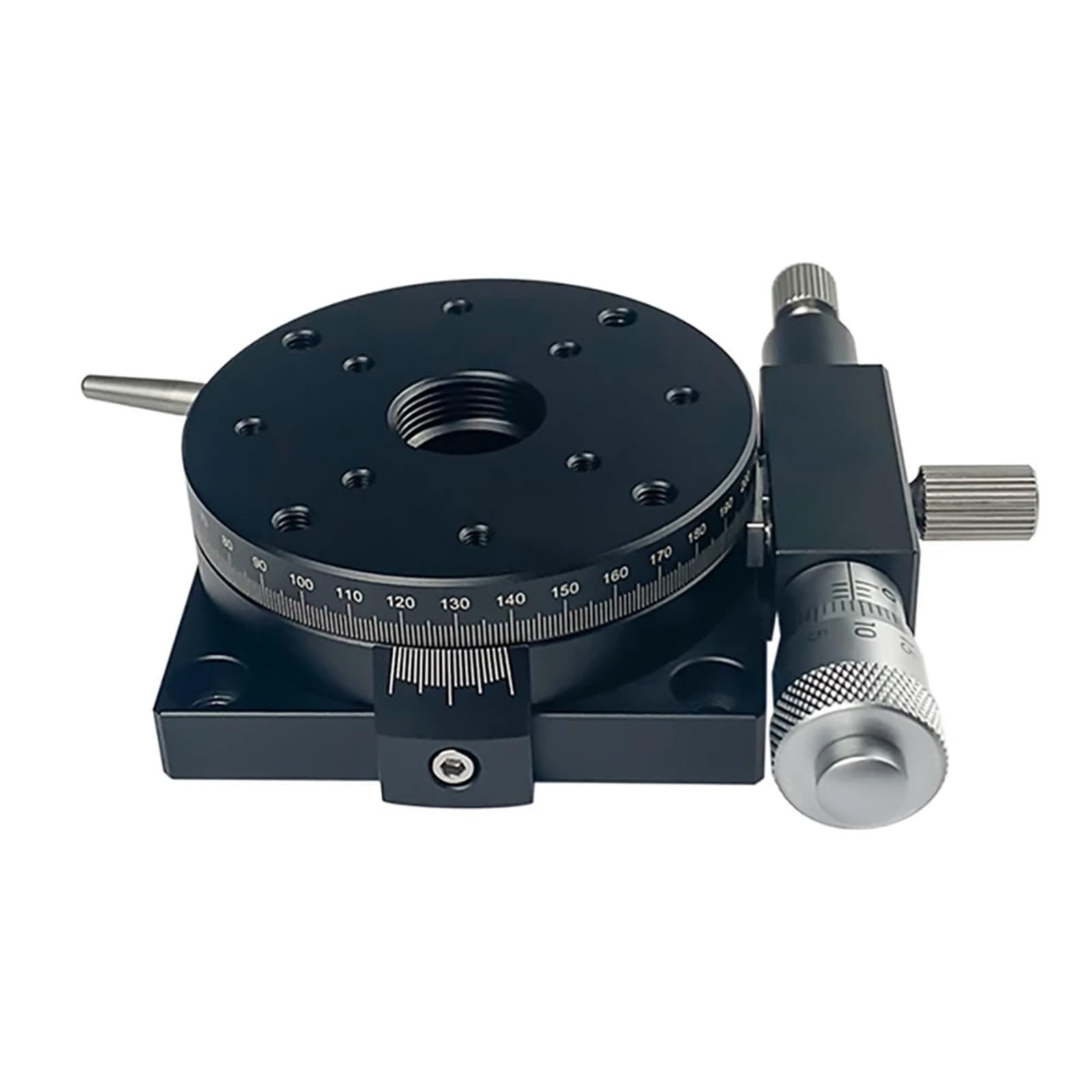 R-Achse 80 mm RSP80-L 360 Grad Hochpräzisions-Drehschiebetisch, Tischwinkel manuell einstellbar, Plattform, optisches Mikrometer