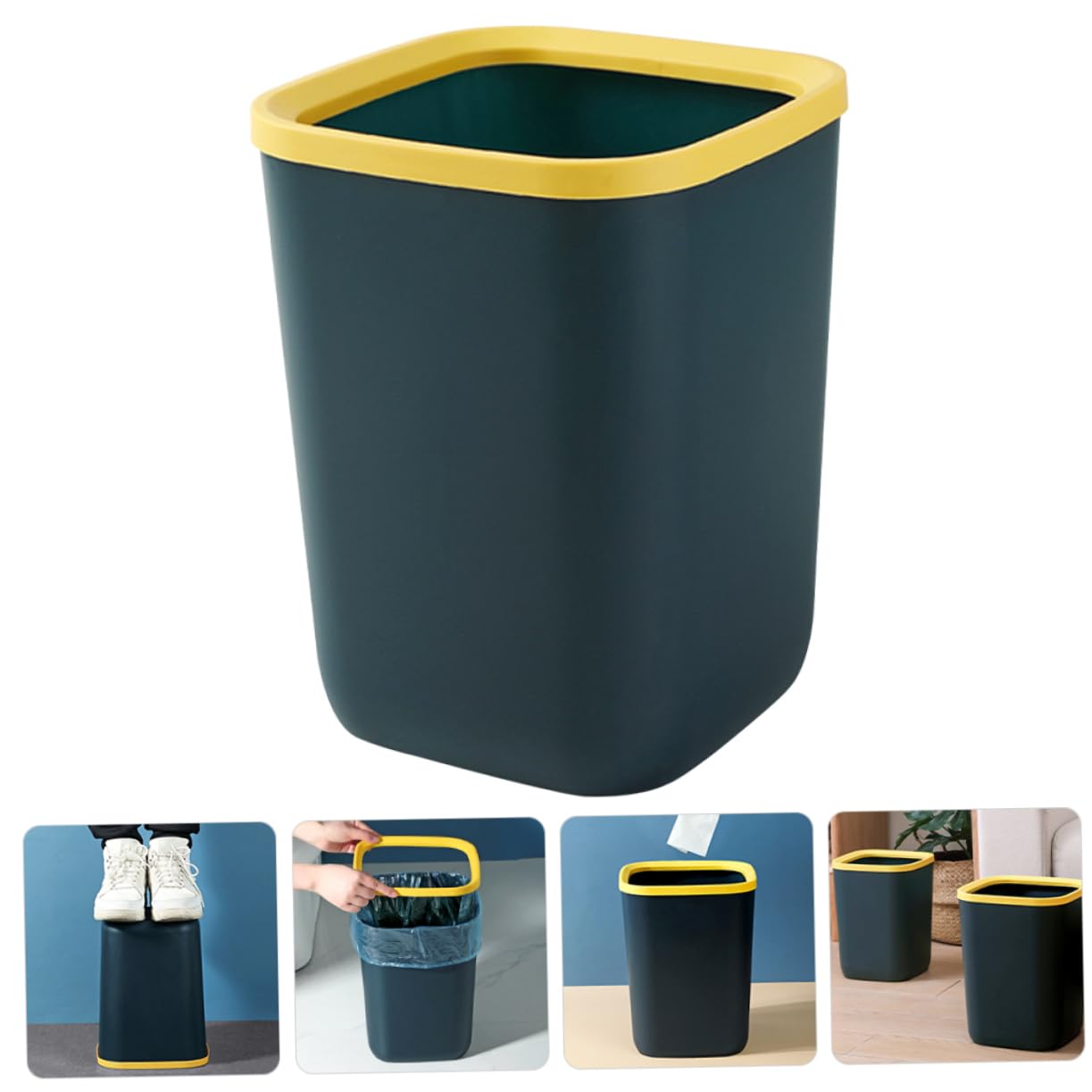 Large-Capacity Kitchen Trash Can Pressing Stylish Wastebasket for Garbage Container for Bathrooms and Kitchens