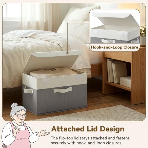 GRANNY SAYS Memory Keepsake Storage Box, Fabric Storage Bins with Lids - Image 3