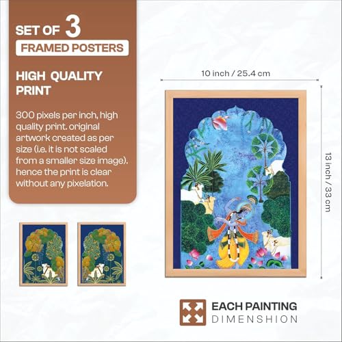 Image of NoWorries Wall decor paintings for living room - Wall frames for home decor /Wall hangings Home decor items - (Synthetic Engineered Wooden Frame) (MIN -2, 10x13 inches)