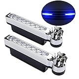 Cdycam Waterproof 2 Pcs 8 LED Wind Energy Powered Car Exterior Daytime Light Fog Lamp Running Light (Blue)