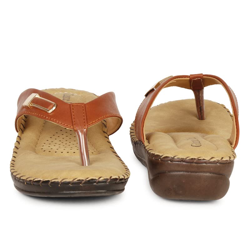 Image of Women's Flip-Flops & Slippers | Doctor Ortho Comfort with Style for Women & Girls - Light weight, Soft & Stylish Footwear | Suitable for Knee, Diabetic &