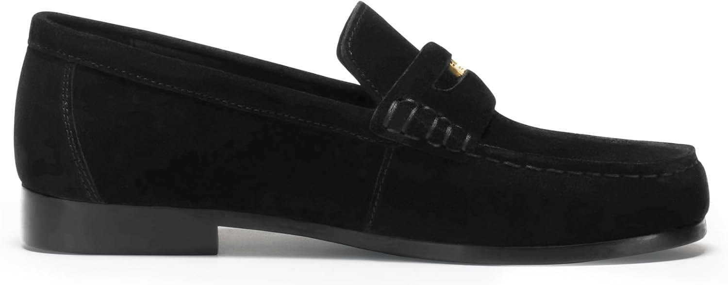 Journey West Ivy Style Suede Slip-on Penny Loafers Shoes for Women - Image 4