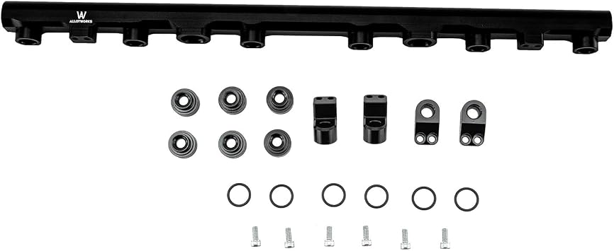 Top Feed Fuel Rail Conversion Kit Fits for 1993-1998 2JZ-GTE 2JZGTE Toyota Supra L6 Fuel Rails 1993 1994 1995 1996 1997 1998 93 94 95 96 97 98