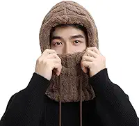 Cachecol com capuz de inverno para mulheres e homens
