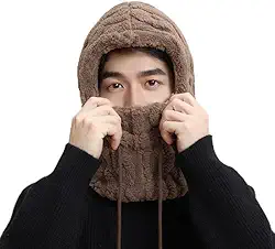 Cachecol com capuz de inverno para mulheres e homens