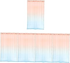 Garneck 5 Peças Cortina De Quarto Voile Painéis De Janela De Cozinha Cortinas Transparentes Persianas Transparentes Painéis Transparentes Janela De Casa Janela De Tule Gaze