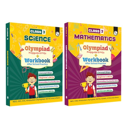 Image of PW Olympiad Plus Workbook For Class 3 Science and Mathematics Prepguide & PYQs Combo Set of 2 Books | NSO, ISO, iOS, Hindustan Olympiad, NSTSE, IMO, iOM, SEAMO, ISTSE and Others