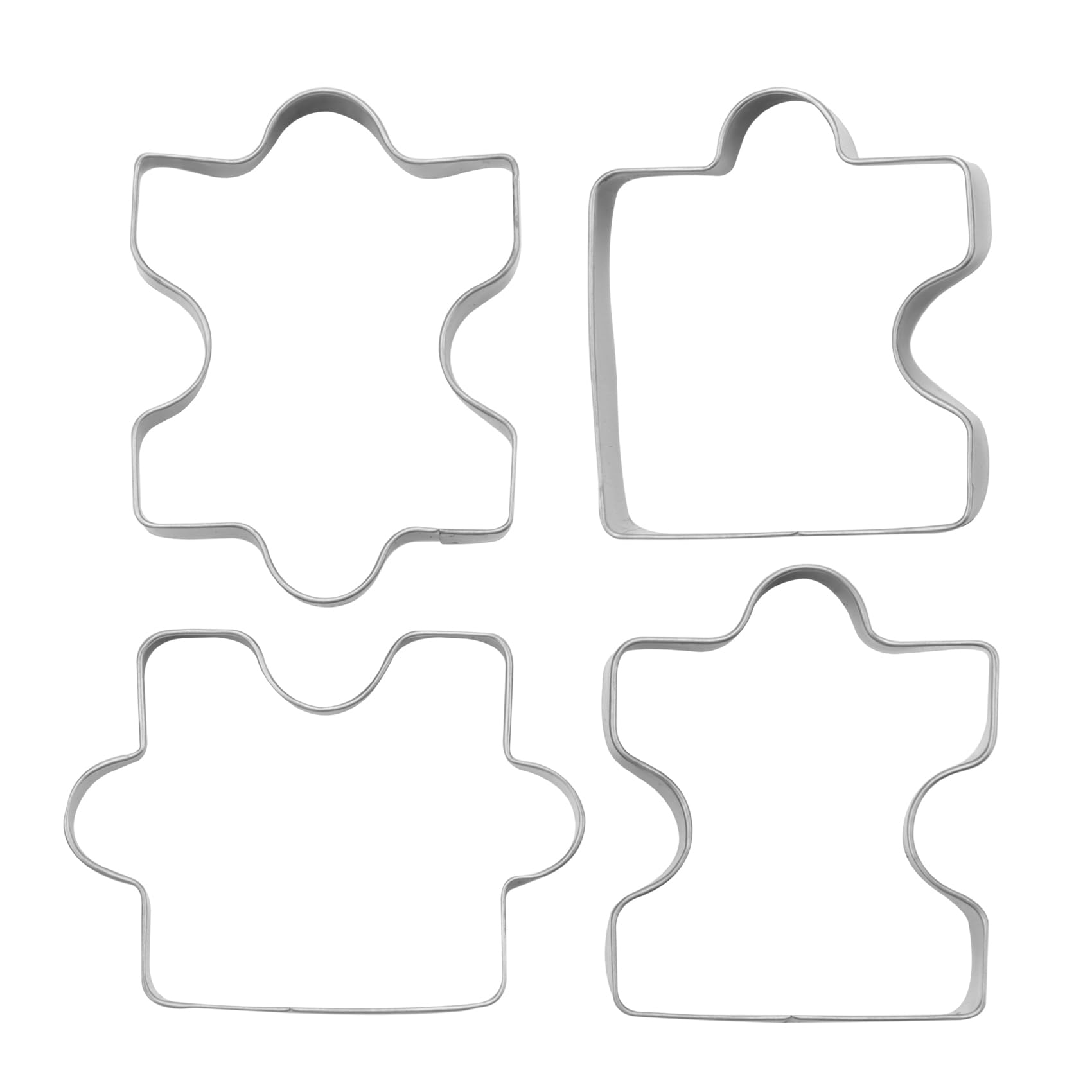 CTRLZS Stainless Steel Fondant Biscuit Cookie Cutter Cake Pastry Cookie Cutter Puzzle Mold 4 pcs