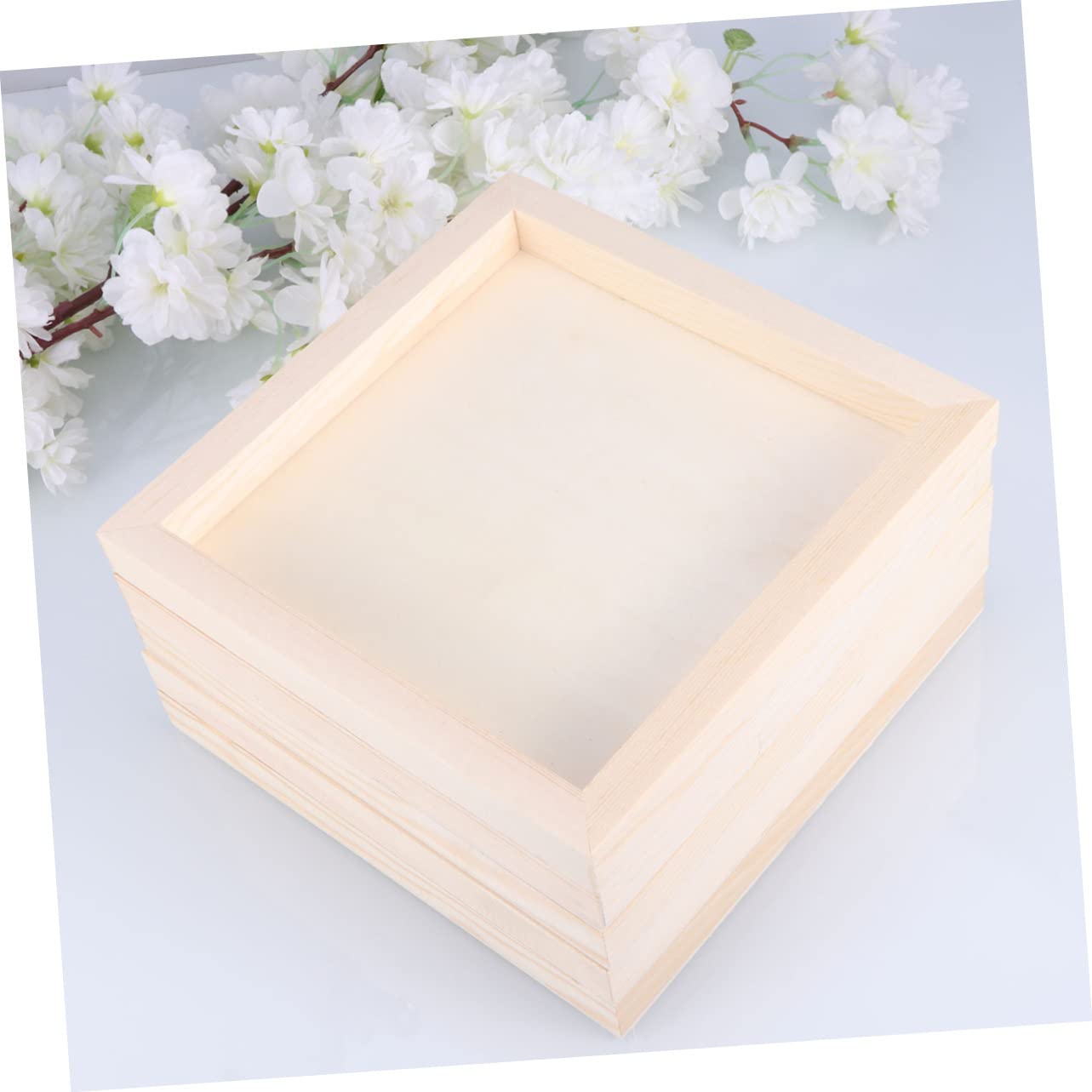Abaodam Marco de Arcilla DIY de Madera, 5 Piezas, Beige para Niños