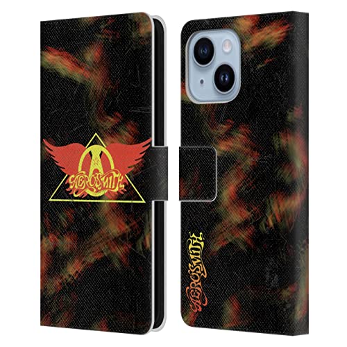 Aerosmith Triangle ailé Étui Portefeuille en Cuir pour iPhone 14 Plus Head Case Designs