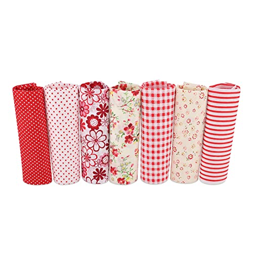 AOOSA Stoff Quadrate - 7 Stück 50x50cm Baumwolle Für Patchwork & Nähen