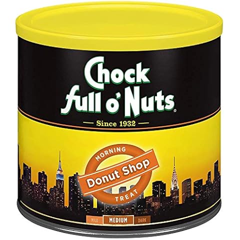 Chock Full o’Nuts Donut Shop Roast, Medium Roast Ground Coffee – Gourmet Arabica Coffee Beans – Smooth, Full-Bodied and Rich Coffee (23 Oz. Can) Cover