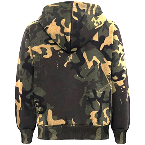 Survêtement à capuche uni pour enfant ensemble sweat et jogging vert camouflage 3-4 ans - 4