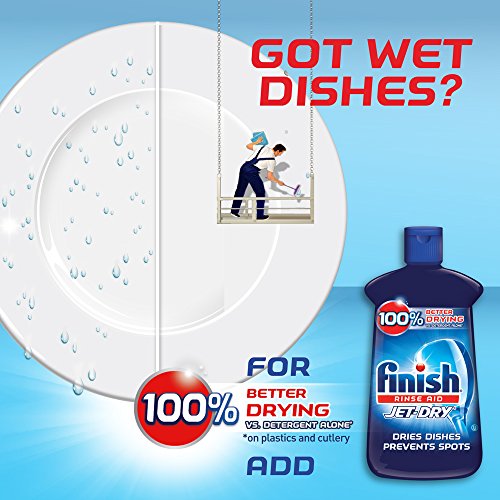 Finish Jet-Dry Rinse Aid, 16oz, Dishwasher Rinse Agent & Drying Agent (Pack of 2)