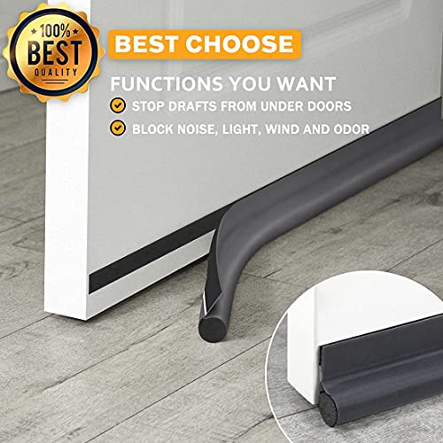 Image of MAXTID 36 Inch Gray Door Draft Stopper, Soundproof, Noise Blocker, Light & Bug Barrier, Energy Saver