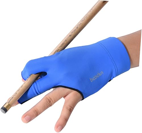 Miniatura 8 de VOSAREA Breathable Finger Billiards Glove with Slip Elastic Wrist Wear Resistant Snooker Glove for Smooth Stroke Blue Pool Cue Accessory