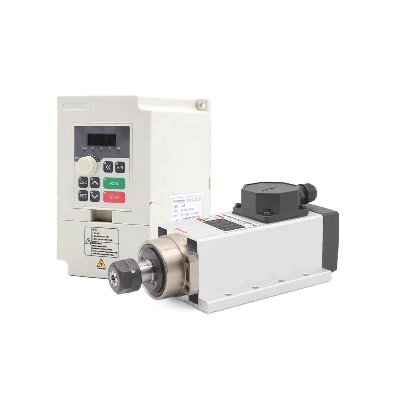 Broche refroidie par air 2.2kw ER20 pour éliminer les vibrations CNC avec précision 0.01mm