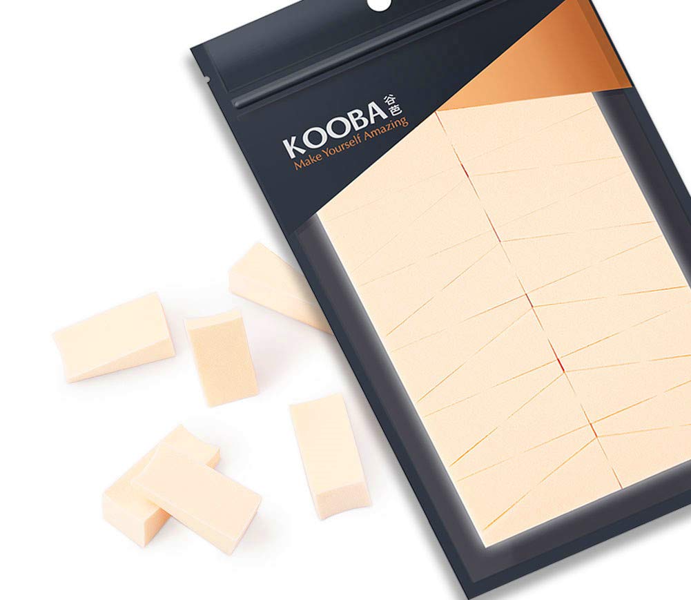 KOOBA 48pcs Makeup Cosmetic Wedges Sponges Triangle Latex Free Disposable Beauty Foam Powder Blender Applicator Facial Puffs for Flawless Foundation, Sensitive and All Skin Types KOOBA 48pcs Makeup Cosmetic Wedges Sponges Triangle Latex Free Disposable Beauty Foam Powder Blender Applicator Facial Puffs for Flawless Foundation, Sensitive and All Skin Types