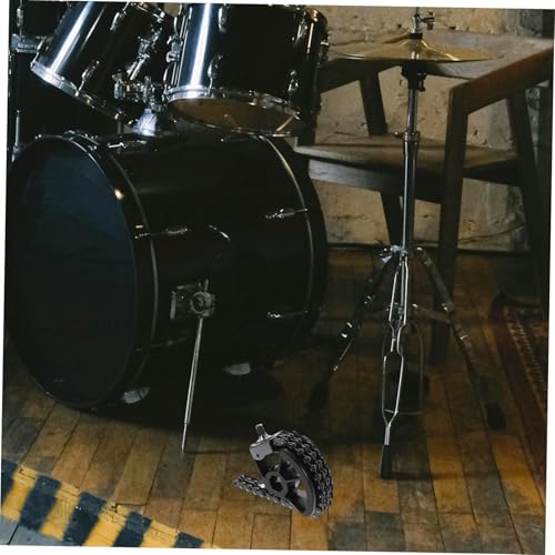 Pedal sencillo para bombo con doble cadena, negro miniatura 5
