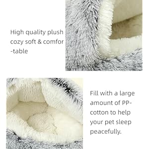 Dog-Cave-Bed-for-Small-Dogs-Cats-Pets-Anti-Anxiety-Calming-Plush-Dog-Beds-Fluffy-Covered-Hooded-Cozy-Burrow-Puppy-Beds-Anti-Slip-Bottom-Washable-Pet-Sleeping-Bag-20-D-Grey - Cucciolini Doodles   Dog-Cave-Bed-for-Small-Dogs-Cats-Pets-Anti-Anxiety-Calming-Plush-Dog-Beds-Fluffy-Covered-Hooded-Cozy-Burrow-Puppy-Beds-Anti-Slip-Bottom-Washable-Pet-Sleeping-Bag-20-D-Grey