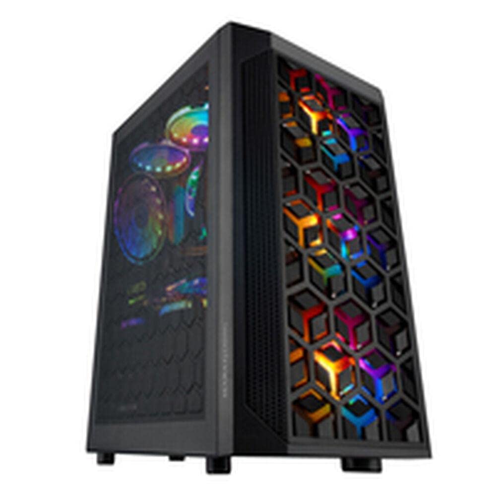 Mars Gaming MCMESH Black, Gaming PC Case, Micro ATX, Total Mesh Design, 3x FRGB Fans