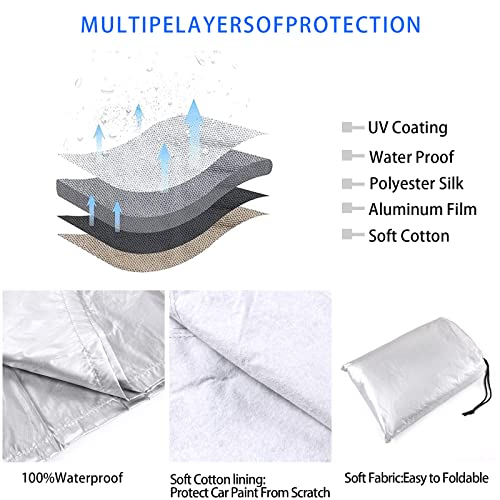 Image of PIUGILH Car Windshield Snow Cover Compatible with Hummer H2 2003-2009 /H3 2005-2009,Windshield Snow Ice Cover Sun Cover,All Weather Dustproof Windshield Cover,Protects Windshield from Rain, Sun, Frost