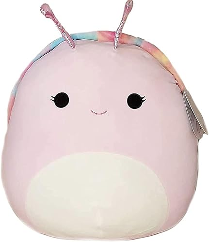Squishmallow Peluche Kellytoy oficial Silvina el caracol arcoíris suave y blando (8 pulgadas)