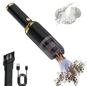 Decoze Cordless Portable Handheld Vacuum Cleaner - Rechargeable, Portable & Lightweight - 120W Power - with Flashlight Useful at Dark Places - Ideal for Home, Office,Car and Commercial Use (Black)
