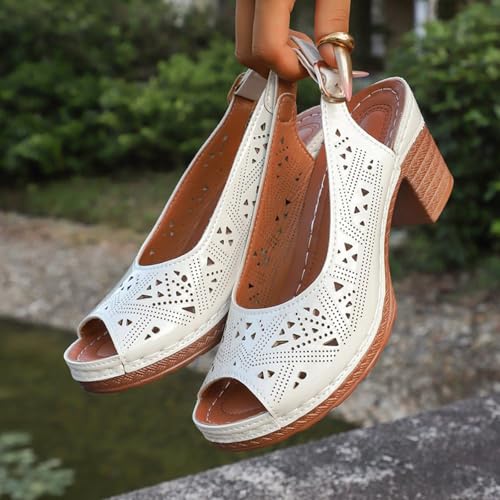 Baskets d'été confortable à semelle plate et bout ouvert ergonomique - 2