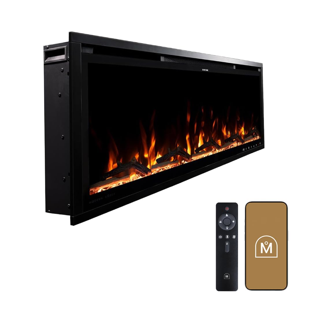 Photo 1 of ***FACTORY SEALED ***
Modern Ember Aerus Slim 42 Inch Smart Linear Electric Fireplace | Recessed in-Wall or Wall-Mount | LED Multiple Flame Colors | Alexa/WiFi Enabled | 4.25” Profile | Remote Included