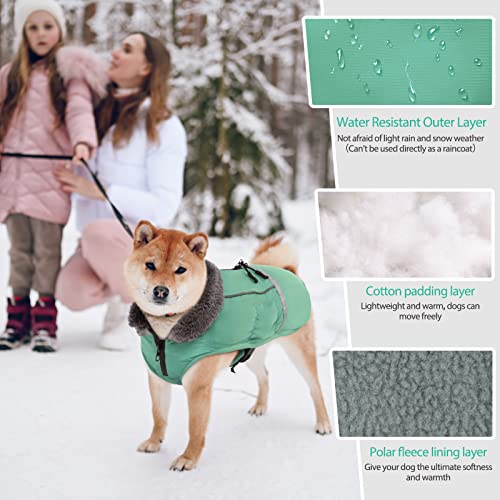 Image of QBLEEV Warm Dog Coat, Reflective Dog Jacket, Waterproof Dogs Winter Coat