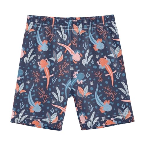 JHKKU Girls Axolotl Shorts Cotton Cartwheel Bike Kids Biker Under Dress Dance Short Girl Clothes 5T