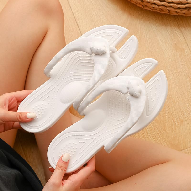 Image of Shower Shoes Travel Slippers for Women Men, Folding Slides Sandals, Portable Hotel Spa Slippers, Waterproof Quick Drying Flip Flops, Beach Sandals