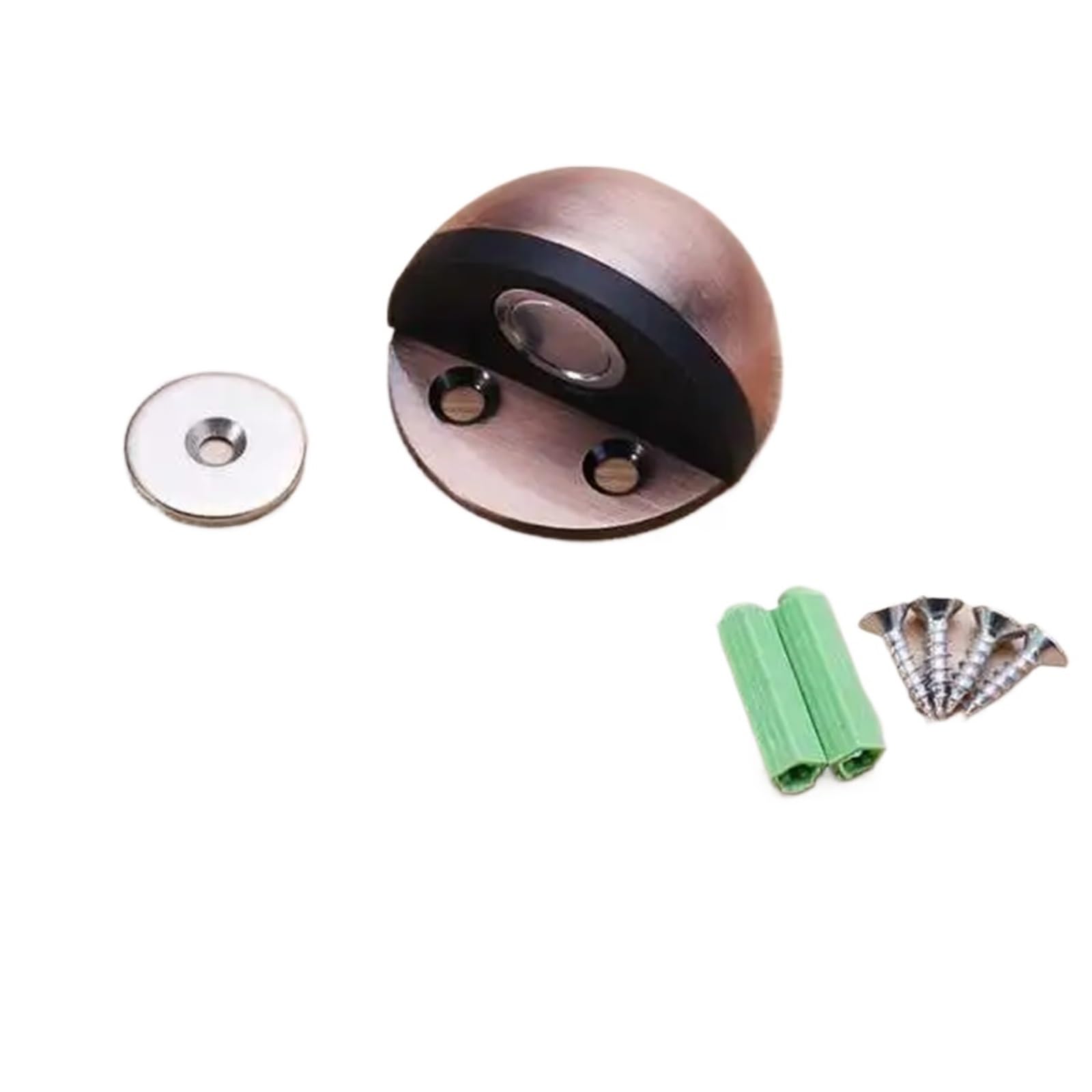 Door Stop Stainless Steel Dual Door Stopper Nail-Free Catch Wall Protector Bumper Wedge Stop Floor Holder of(Color4)