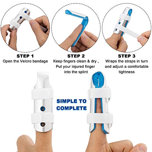 ANCIRS Finger Splints for Straightening, Plastic Brace Finger Stabilizer for Arthritis Broken Index, Middle, Ring Finger Knuckle Immobilization - Image 3