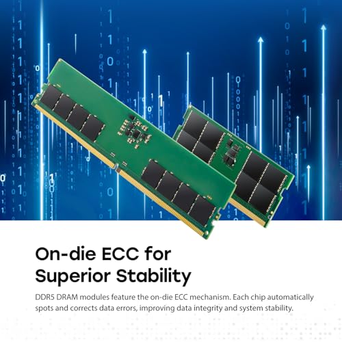 Image of Transcend JetRam 8GB (1x8GB) (1Gx16) x4 DDR5-5600 CL46 1.1V Desktop Memory JM5600ALG-8G