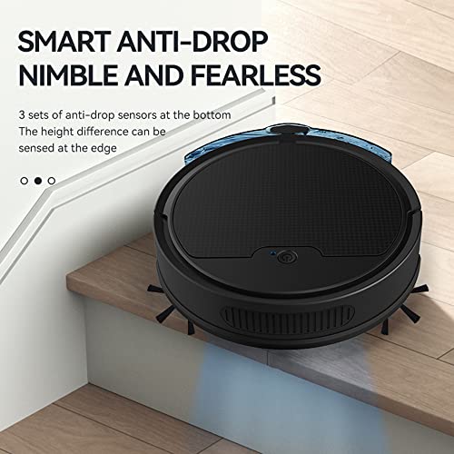 Robot Stofzuiger en Mop All in One, 2 in 1 Dweilen Robot Vacuüm Met Watertank en Vuilnisbak, 2000 PA Zuiging, 80 Min-Hardlopen, Krachtige Robotic Vacuum voor Thuiskantoor Tapijt Hardhout (blauw) - Image 6