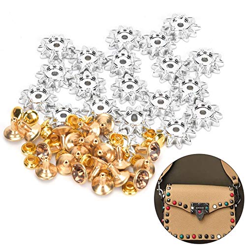 Rebite de roupas de longa vida útil, rebites de diamante de vidro para roupas em forma de girassol,