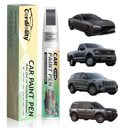 Image of Car Touch Up Paint Carbonized Gray Metallic(M7) for Ford, Color Accurate Car Scratch Repair Remover Pen Fix Auto Paint Chips and Nicks