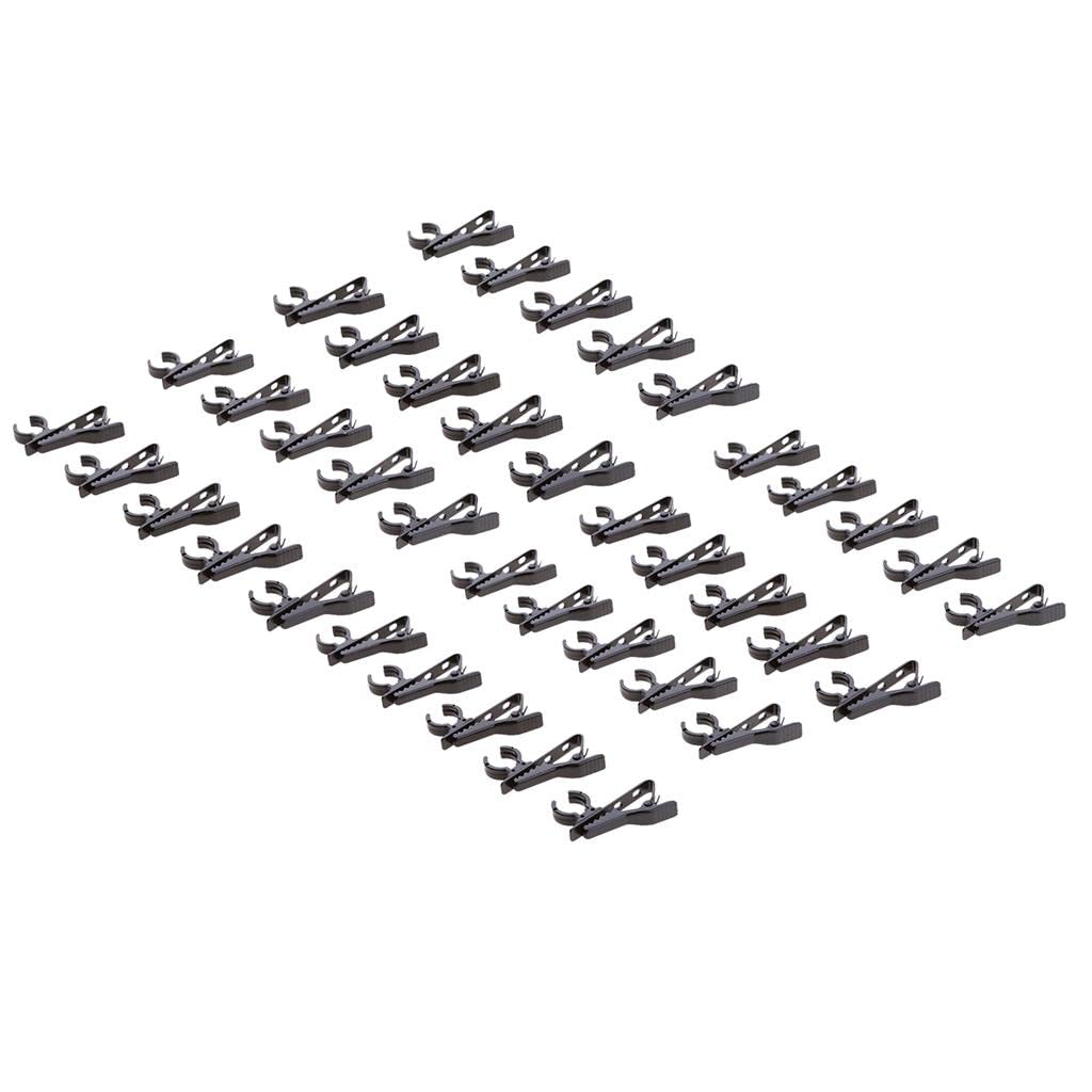 ATORSE 40 Pieces Portable Microphone Lapel Tie Lavalier Mic Metal Clip Rack 12mm-image-25