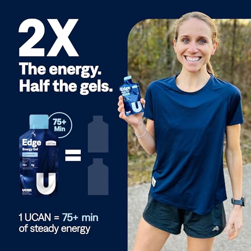 Image of UCAN Edge Energy Gel Shots, Unflavored (12, 2 Ounce Packets) for Running, Training, Workouts, Fitness, Cycling, Crossfit | Sugar-Free, Vegan, & Keto Friendly Energy