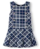 Gymboree,and Toddler Sleeveless Twill Pleated Jumper Dress,Tidal Plaid,7