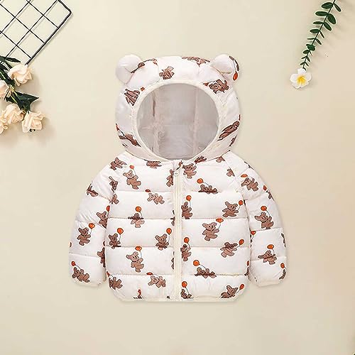 Toddler Girls Boys Autumn And Winter Long Sleeve Cartoon Pattern Down Jacket Light Ear For 1 To 6 Years Kid2