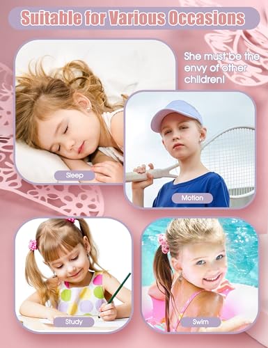 Florideco Hypoallergenic Earrings for Girls Women Surgical Stainless Steel Screw Back Stud Earrings for Girls Sensitive Ears Hoop Earrings Set Kids Earrings Toddler Earring Over 4 Years Old 6