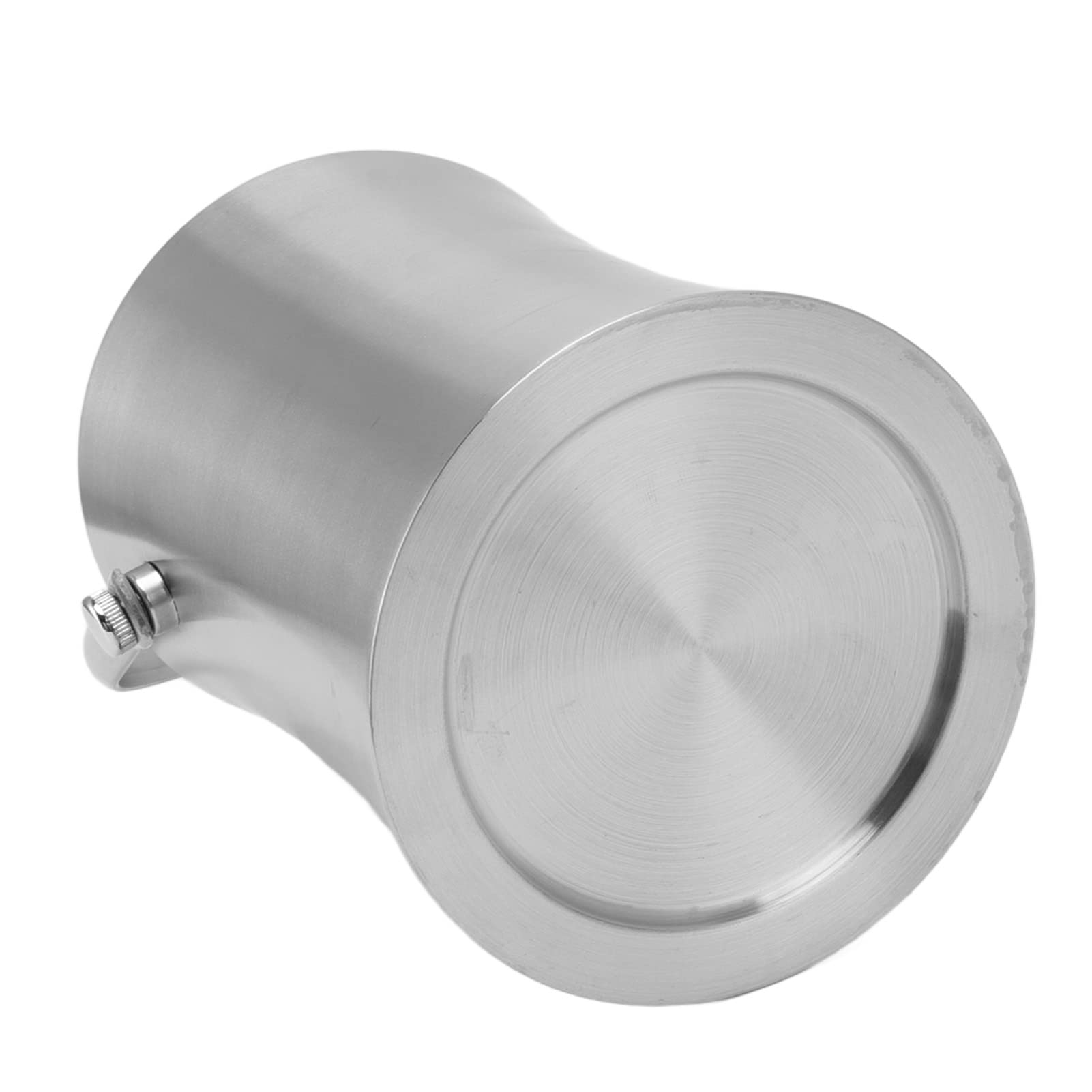 Cubo de hielo de acero inoxidable de doble pared de 1 L con tapa y pinza, cubo de hielo para bar ideal para vino, champán y otras bebidas, diseño en forma de cintura con asa,